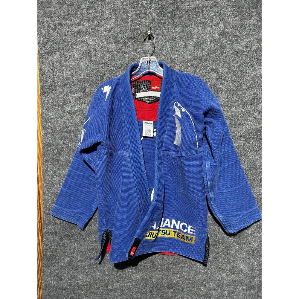 Storm Jiu-Jitsu BJJ Gi Jacket Kids Youth 8 Blue Alliance Kimono Top Uniform